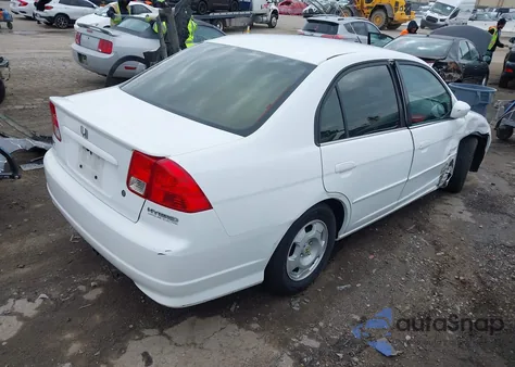 2004 Honda Civic Hybrid z USA, uszkodzony, nr VIN JHMES96604S020743